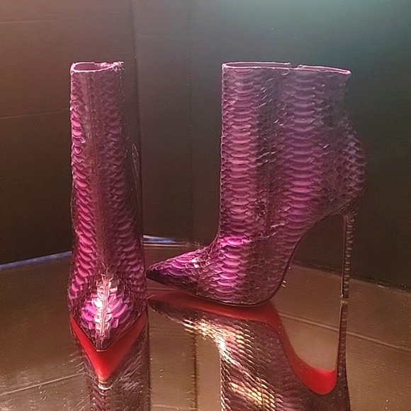 Christian Louboutin Shoes - Christian louboutin, so kate booty 120 watersnake,purple,fushia and blue  sz36.5